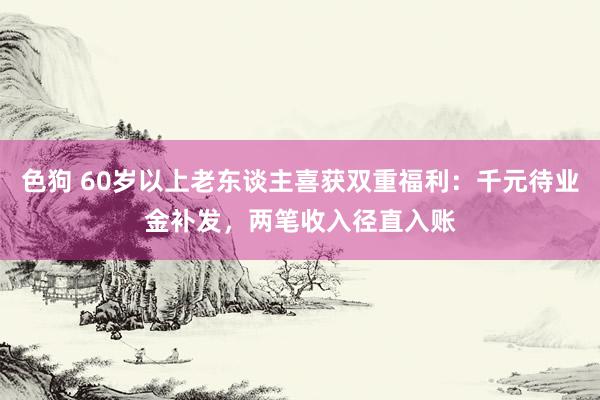 色狗 60岁以上老东谈主喜获双重福利：千元待业金补发，两笔收入径直入账