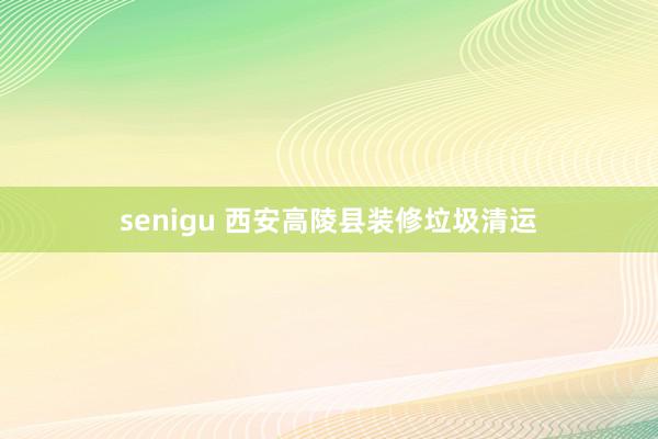 senigu 西安高陵县装修垃圾清运