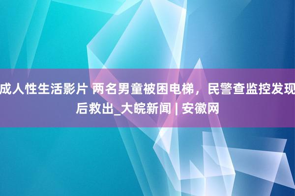 成人性生活影片 两名男童被困电梯，民警查监控发现后救出_大皖新闻 | 安徽网