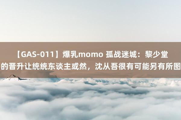 【GAS-011】爆乳momo 孤战迷城：黎少堂的晋升让统统东谈主或然，沈从吾很有可能另有所图