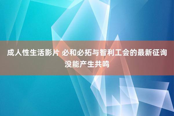 成人性生活影片 必和必拓与智利工会的最新征询没能产生共鸣