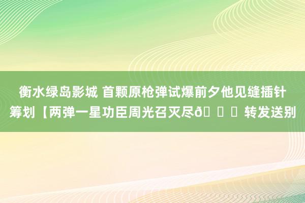 衡水绿岛影城 首颗原枪弹试爆前夕他见缝插针筹划【两弹一星功臣周光召灭尽💔转发送别