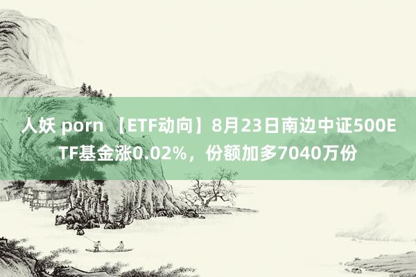 人妖 porn 【ETF动向】8月23日南边中证500ETF基金涨0.02%，份额加多7040万份